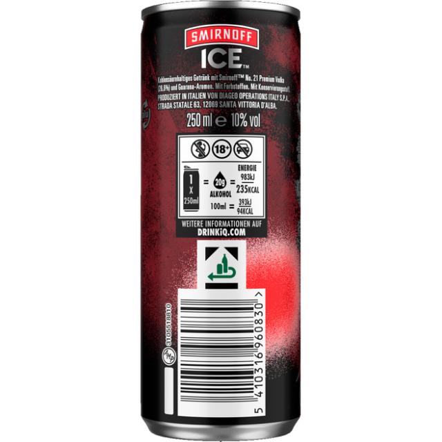 DPG Smirnoff Ice Guarana 10% 0,25l Ds