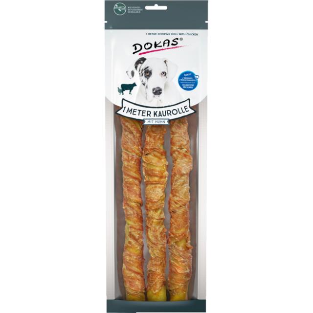 Dokas 1 Meter Tyggepind m. Kylling 315g