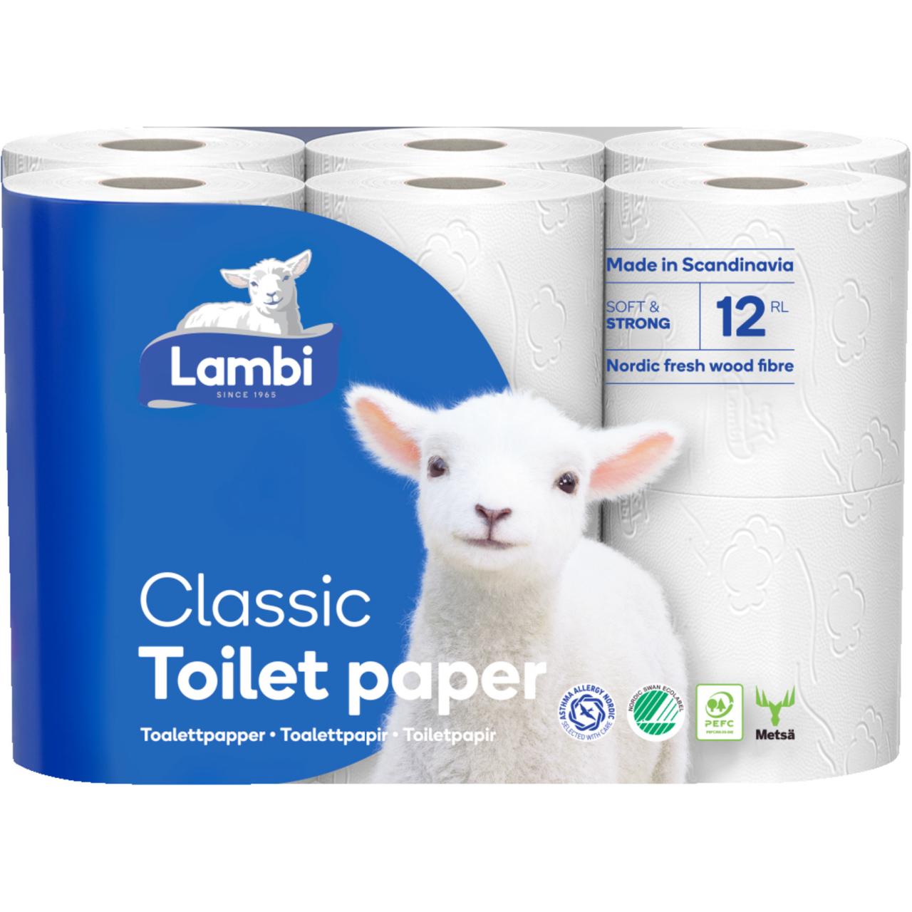 Lambi Classic Toiletpapir 12 rl.
