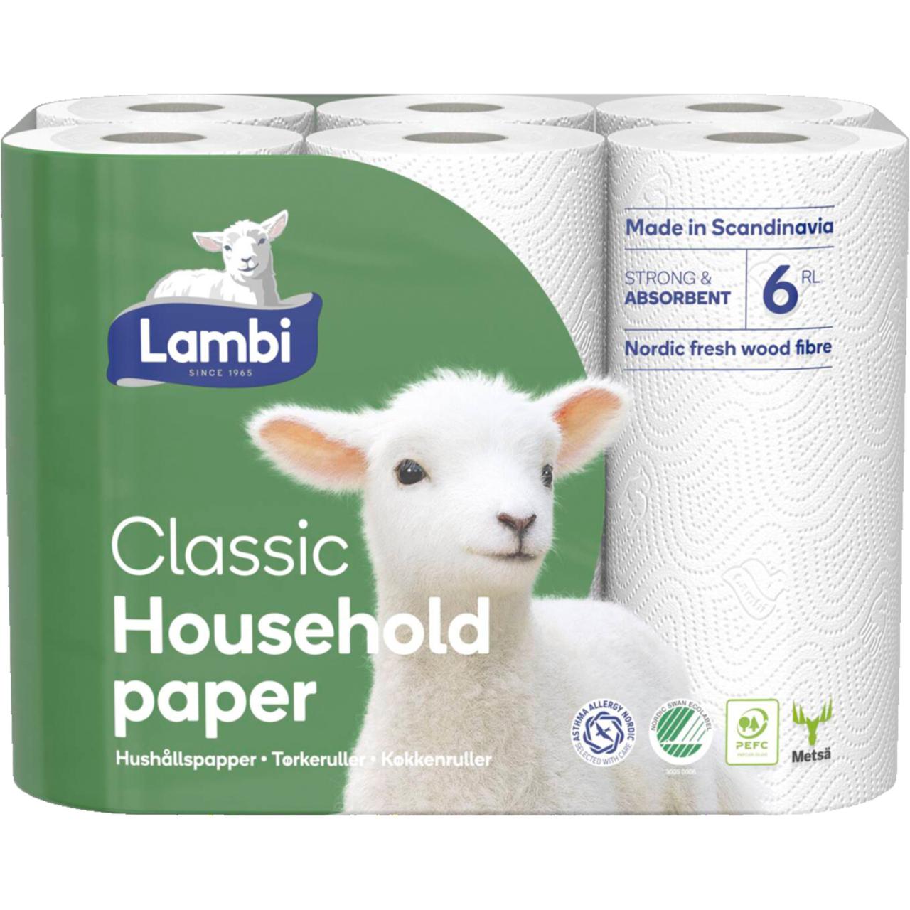 Lambi Classic Køkkenrulle 6 rl.