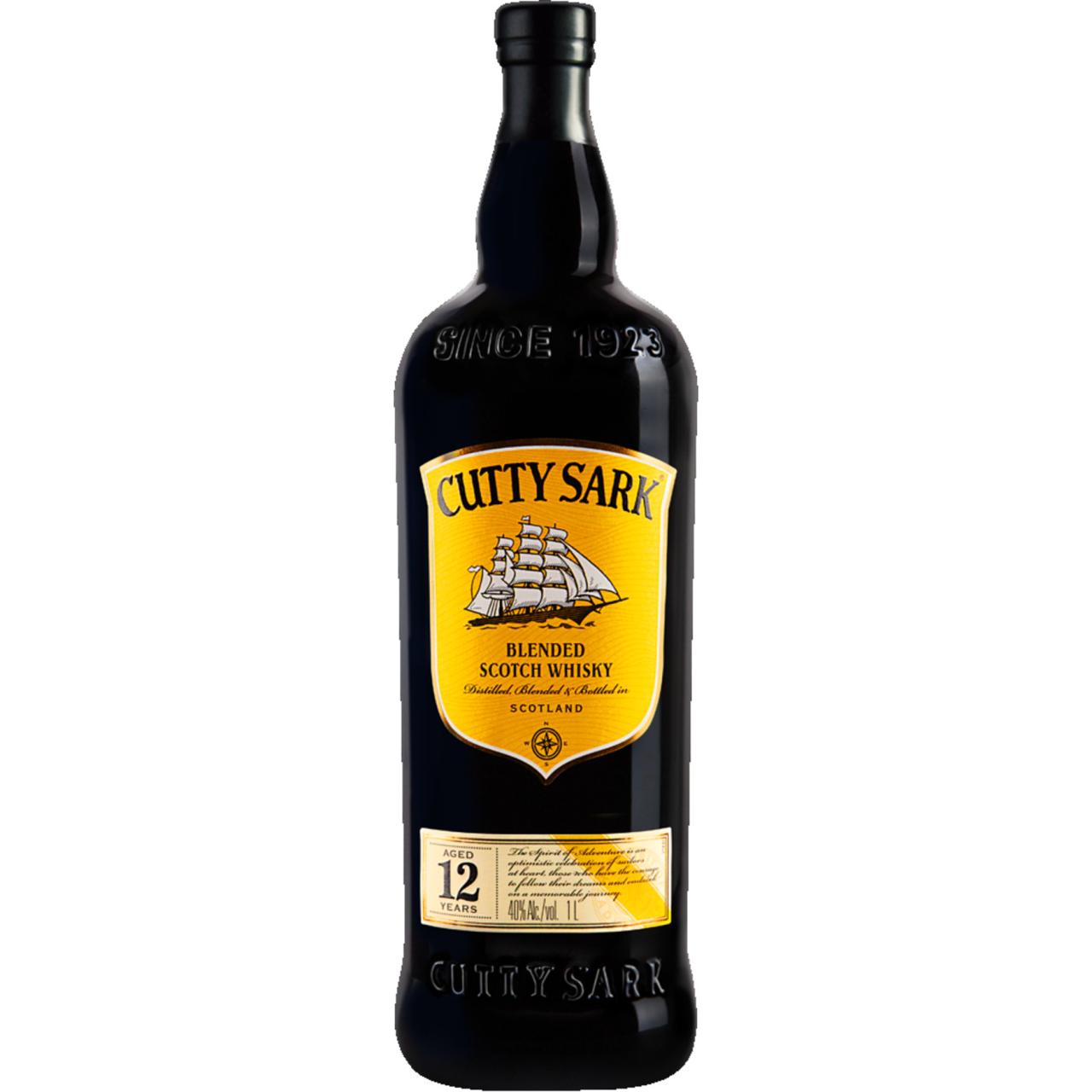 Cutty Sark Blended Scotch Whisky 12YO 40% 1l