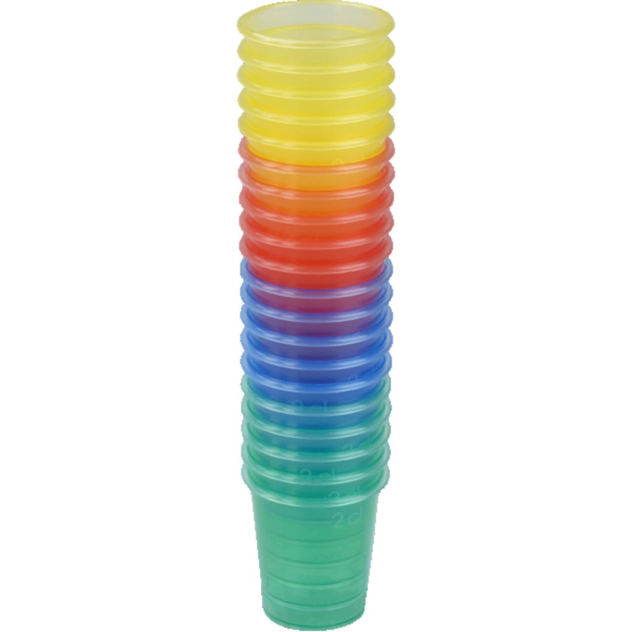 Flerfarvet Shotglas Flergangsbrug 2 cl