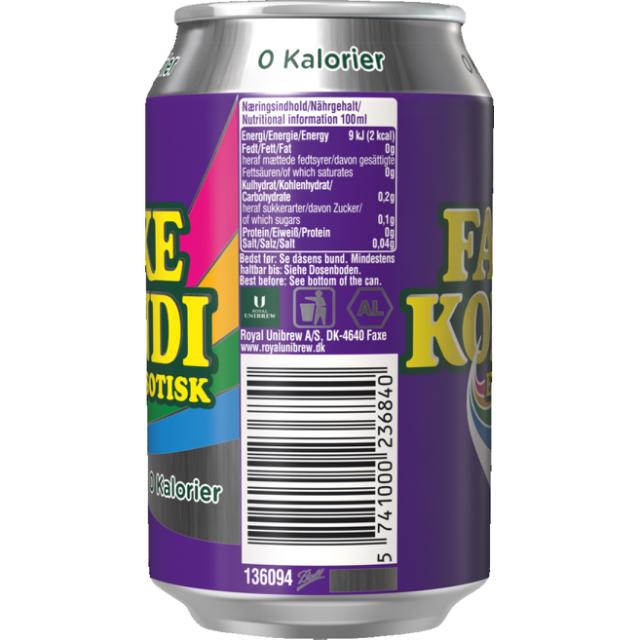 Faxe Kondi Eksotisk 0 kalorier 18x0,33l Dose
