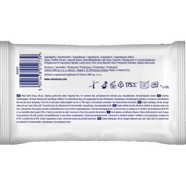 Veltie Moist Pure  feuchtes Toilettenpapier 48 stk