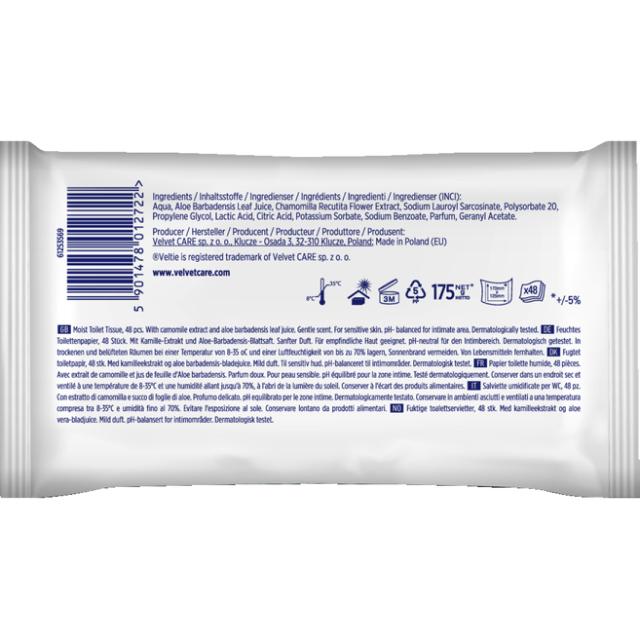 Veltie Moist Kamille & Aloe feuchtes Toilettenpapier 48 stk