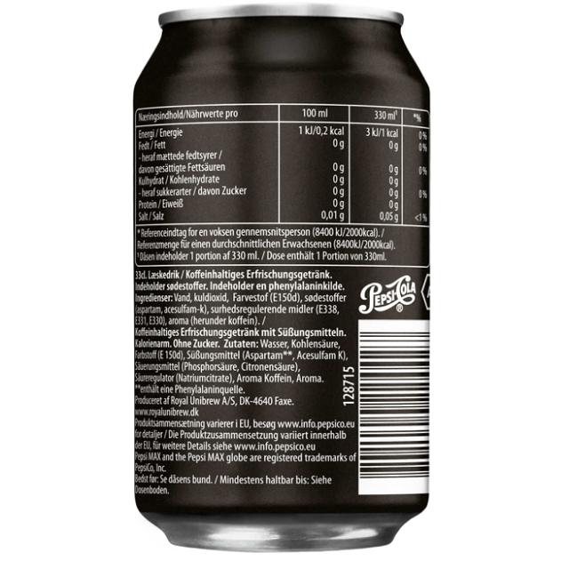 Pepsi Max 24/0,33l Dose