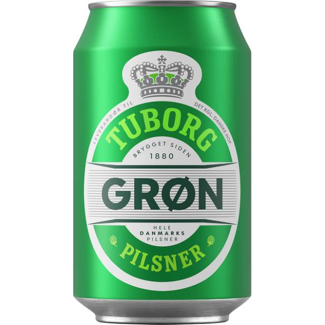 Tuborg grøn Pilsner 4,6% 24x0,33l Dose