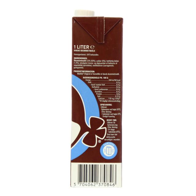 Matilde Kakaoskummetmælk/Kakao-Milch 1l Display