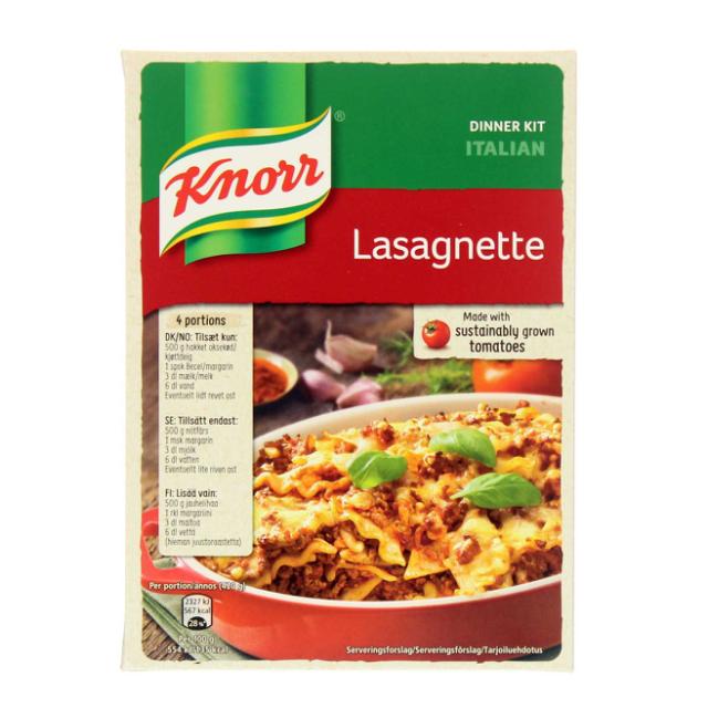 * Knorr Dinner Kit Lasagnette 273g