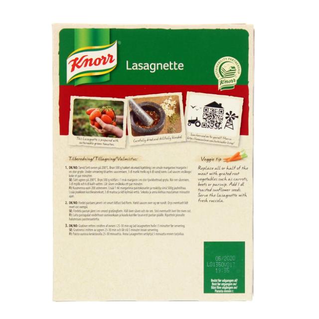 * Knorr Dinner Kit Lasagnette 273g