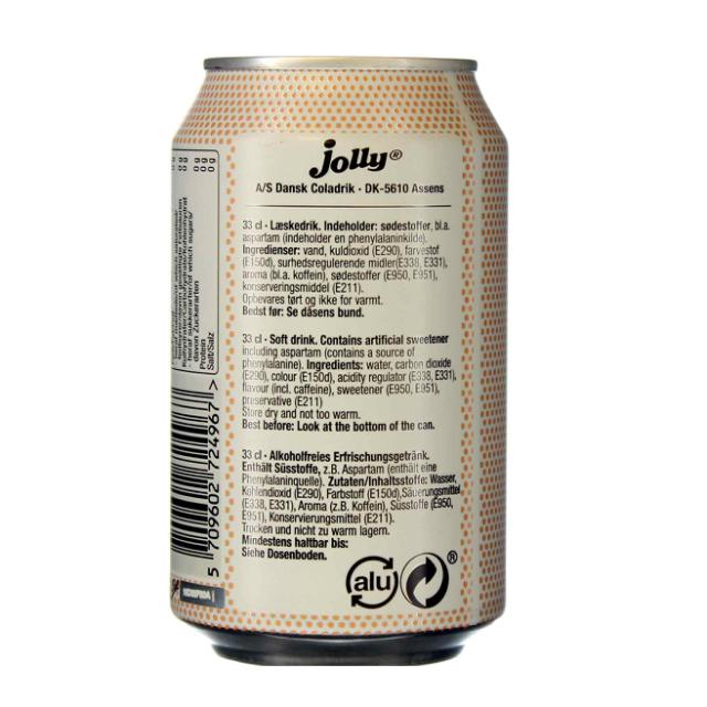 * Jolly Cola Sukkerfri 24 x 0,33l