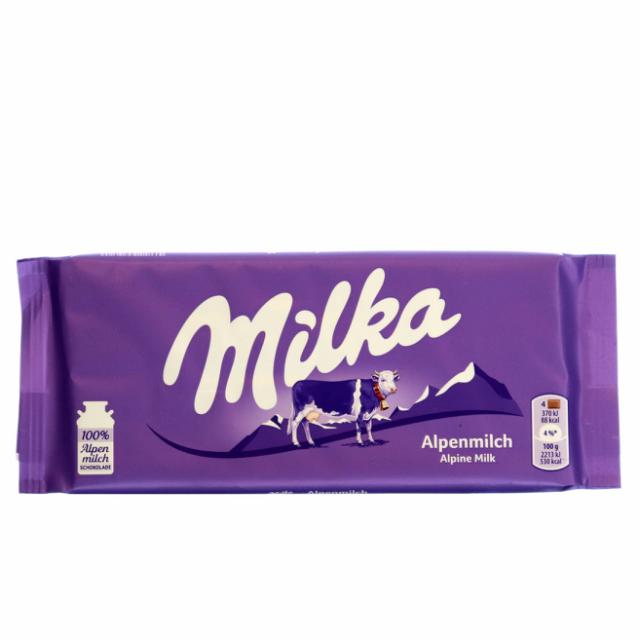 Milka Schokolade Alpine Mælk/Alpenmilch 100g