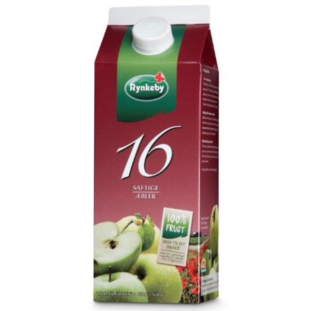 Rynkeby Juice 16 Saftige Æbler 1750ml Display
