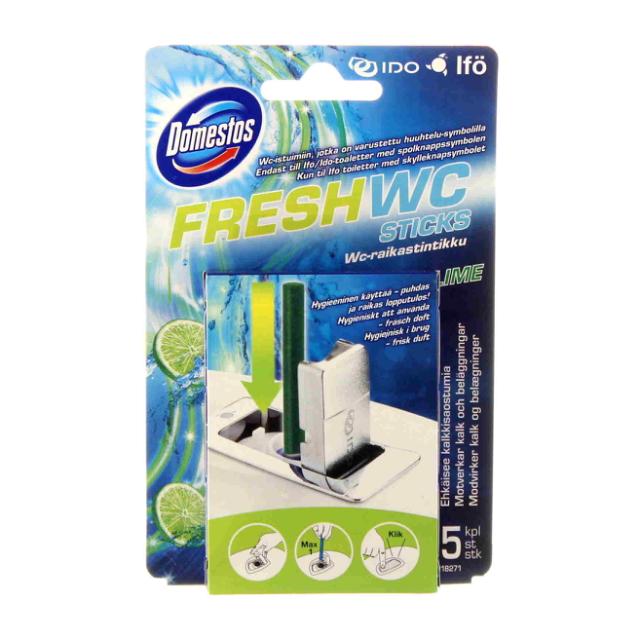 DE Domestos Fresh WC-Sticks Lime 5x9,5g