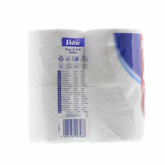 Veltie Toiletpapir/Toilettenpapier 3lagig 16 Rl.