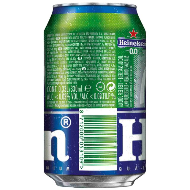 Heineken 0.0 24x0,33l Dose