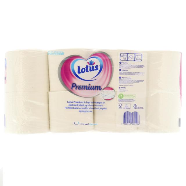 Lotus Premium Toiletpapir/Toilettenpapier 4lagig 8x150 Blatt