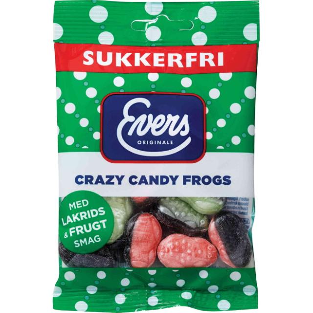 Evers Sukkerfri crazy candy frogs 70g