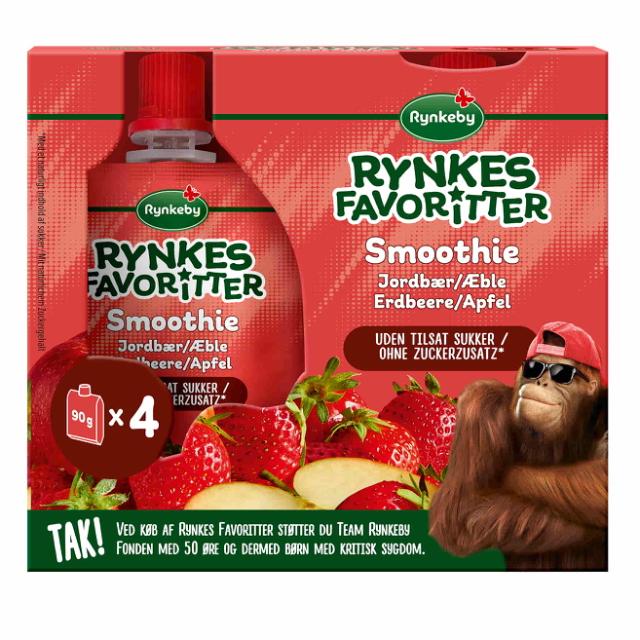 Rynkes Jordbær Smoothie 4x90g
