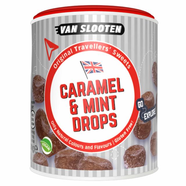 Van Slooten Travellers' Sweets Caramel Mint Drops 200g