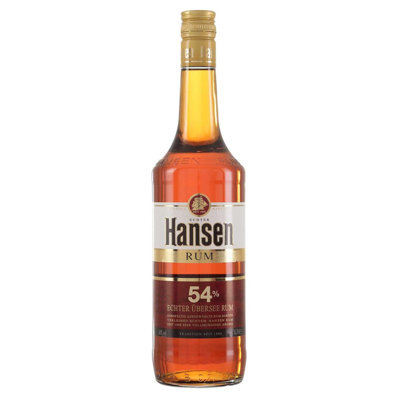 Hansen Rum rot 54% 0,7l
