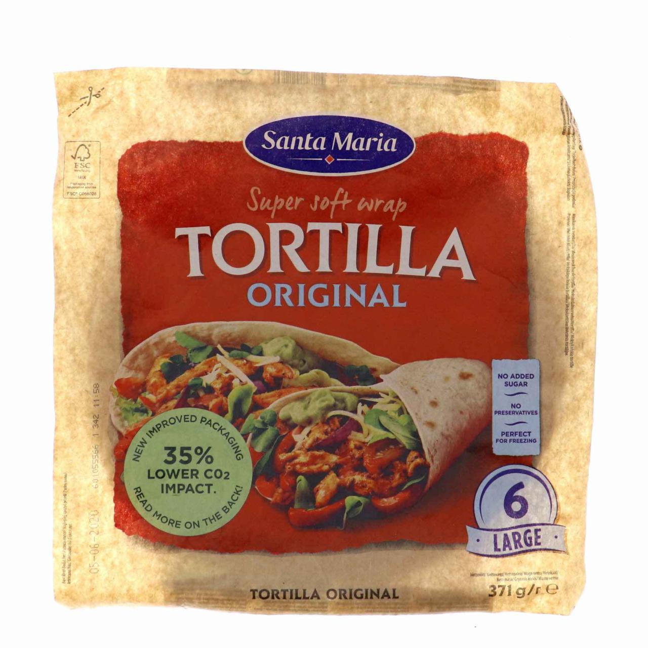Santa Maria Tex Mex Tortilla Wrap  6 St/371g
