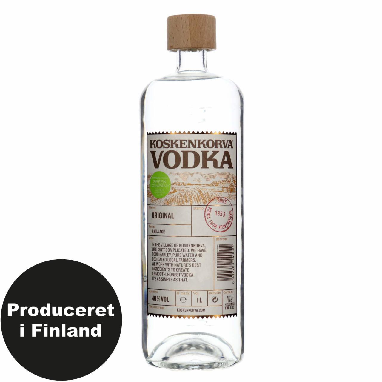 Koskenkorva Pure Vodka 40% 1,0l