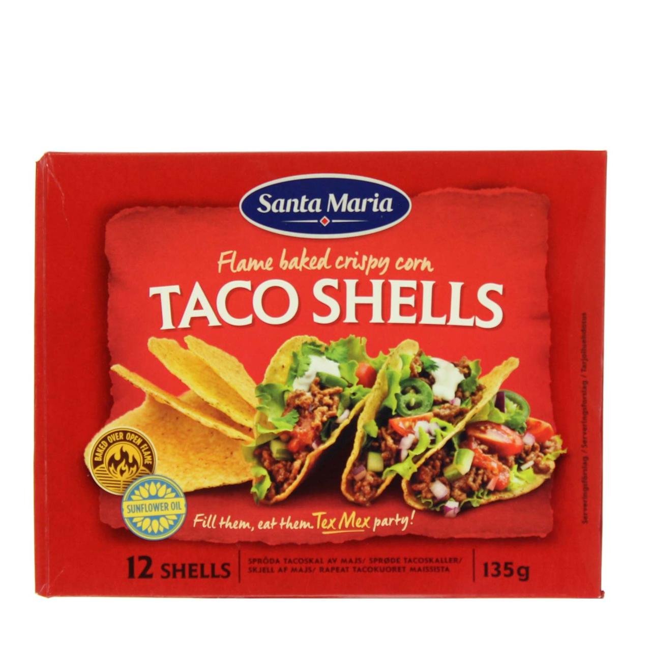 Santa Maria Tex Mex Taco Shells 135g