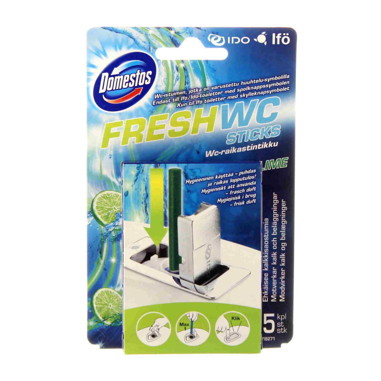 DE Domestos Fresh WC-Sticks Lime 5x9,5g