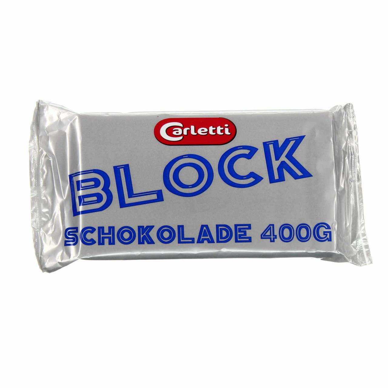 Carletti Block chokolade mørk 400g