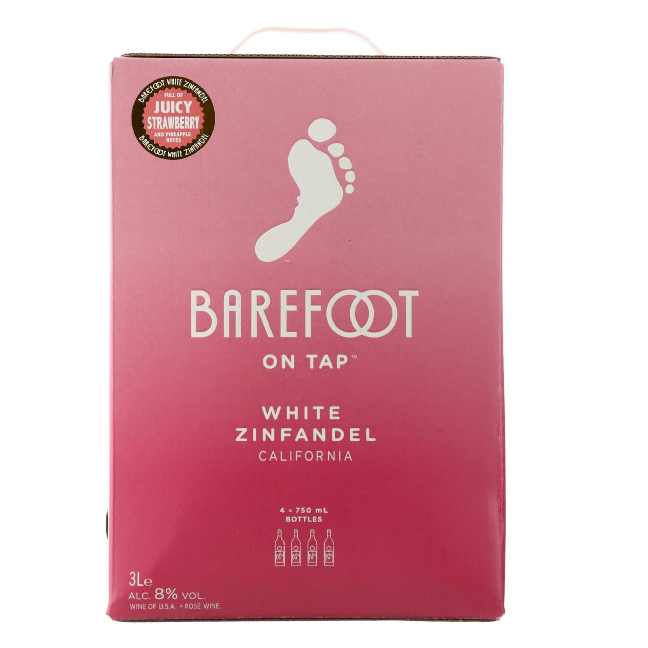 Barefoot White Zinfandel rose 8% 3,0l BIB