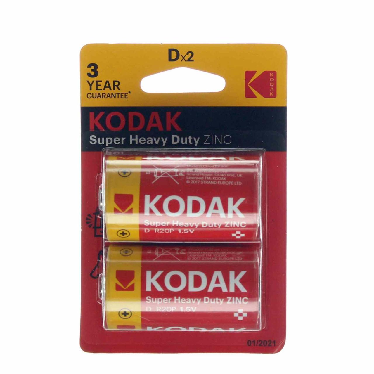 Kodak Zinc Batterie D - 2 Pack