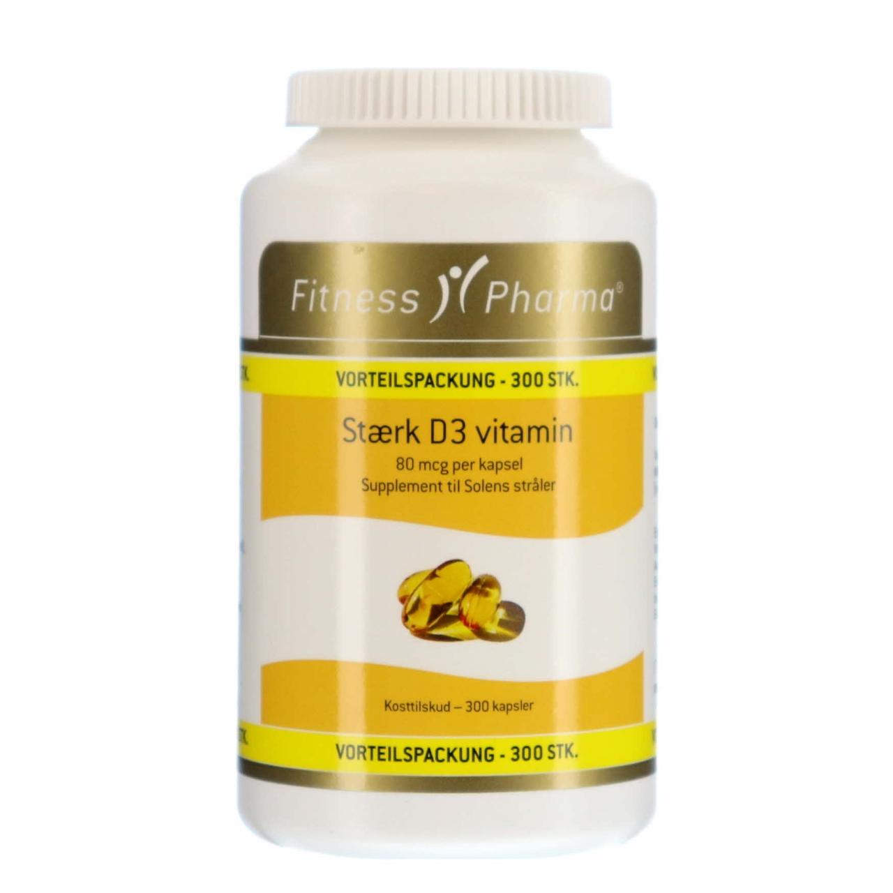 Fitness Pharma Stærk D3 Vitamin 300 stk