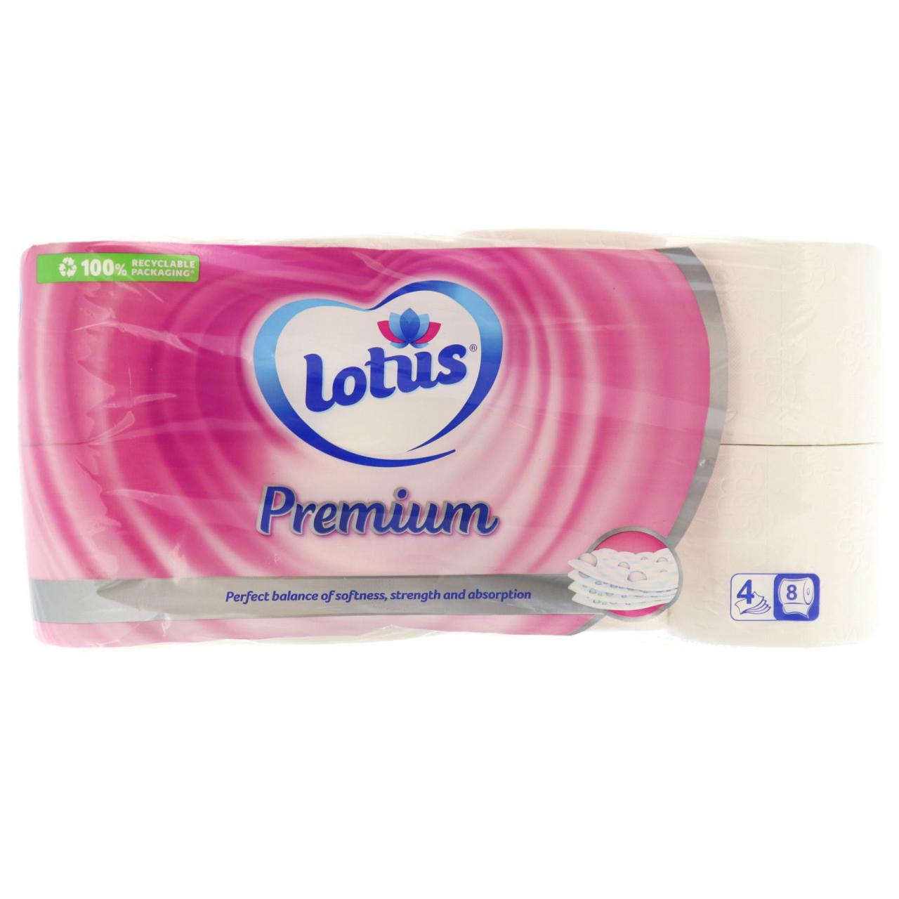 Lotus Premium Toiletpapir/Toilettenpapier 4lagig 8x150 Blatt