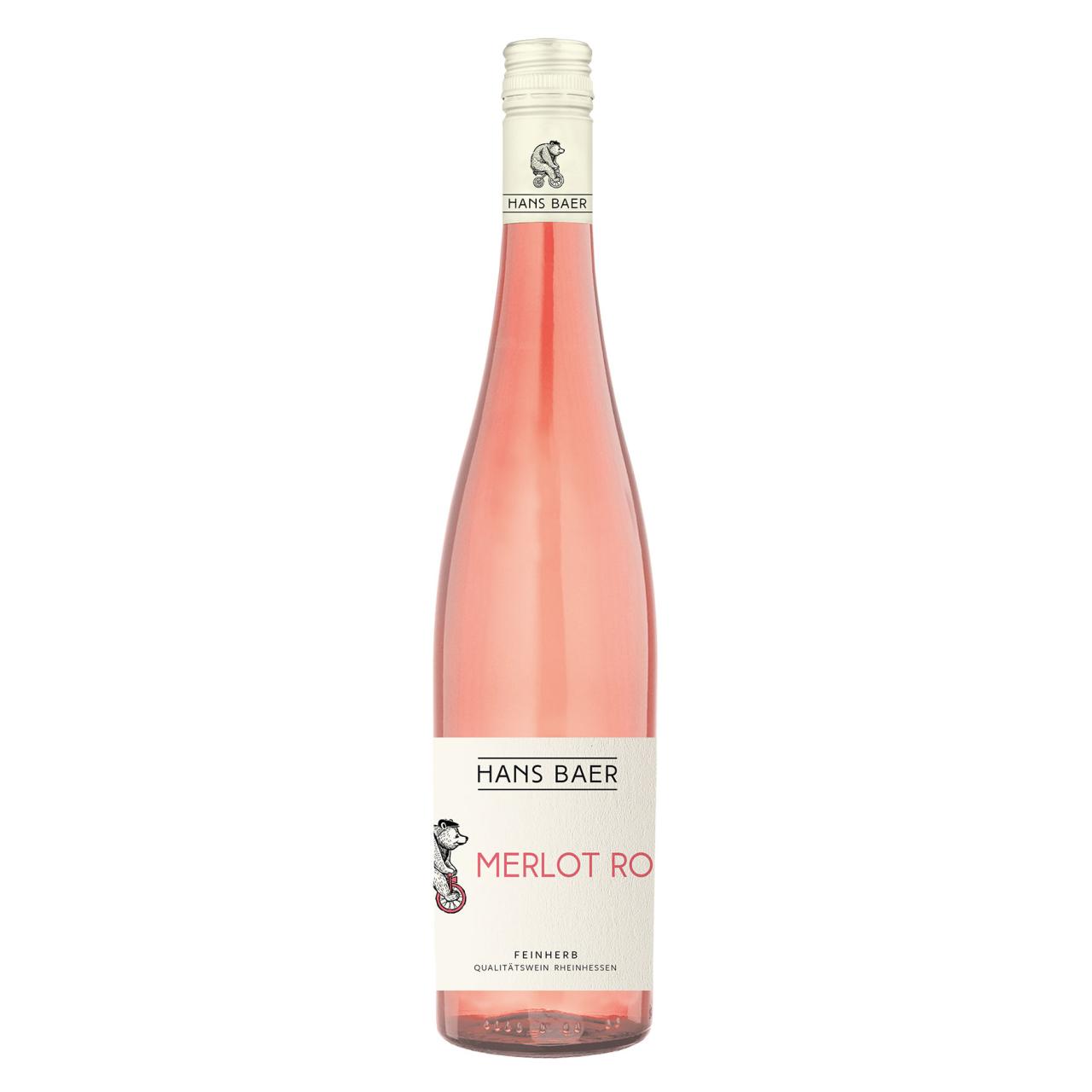 HANS BAER Merlot Rosé feinherb 12,0% 0,75l