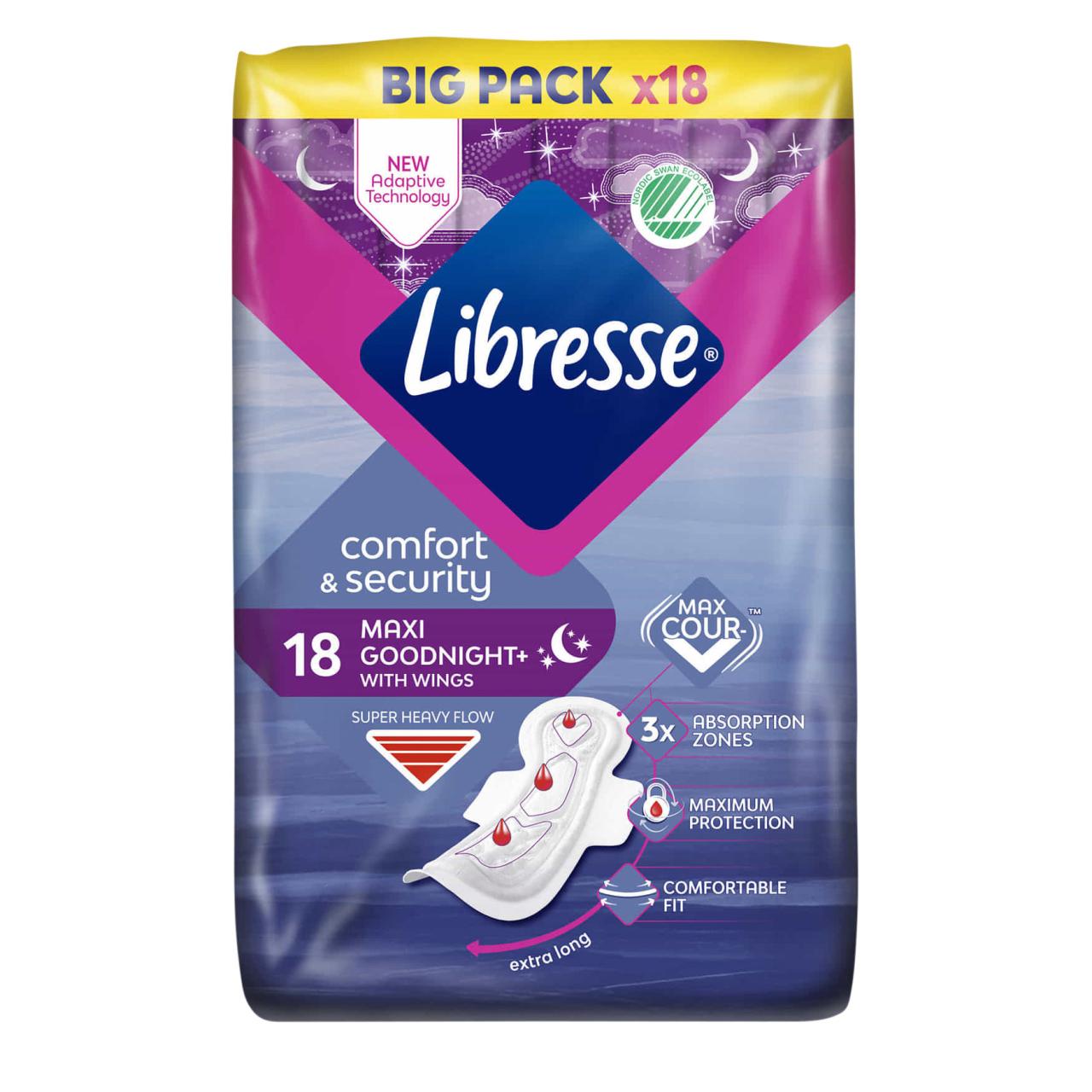 Libresse Maxi Night Wing Big Pack 18 St.
