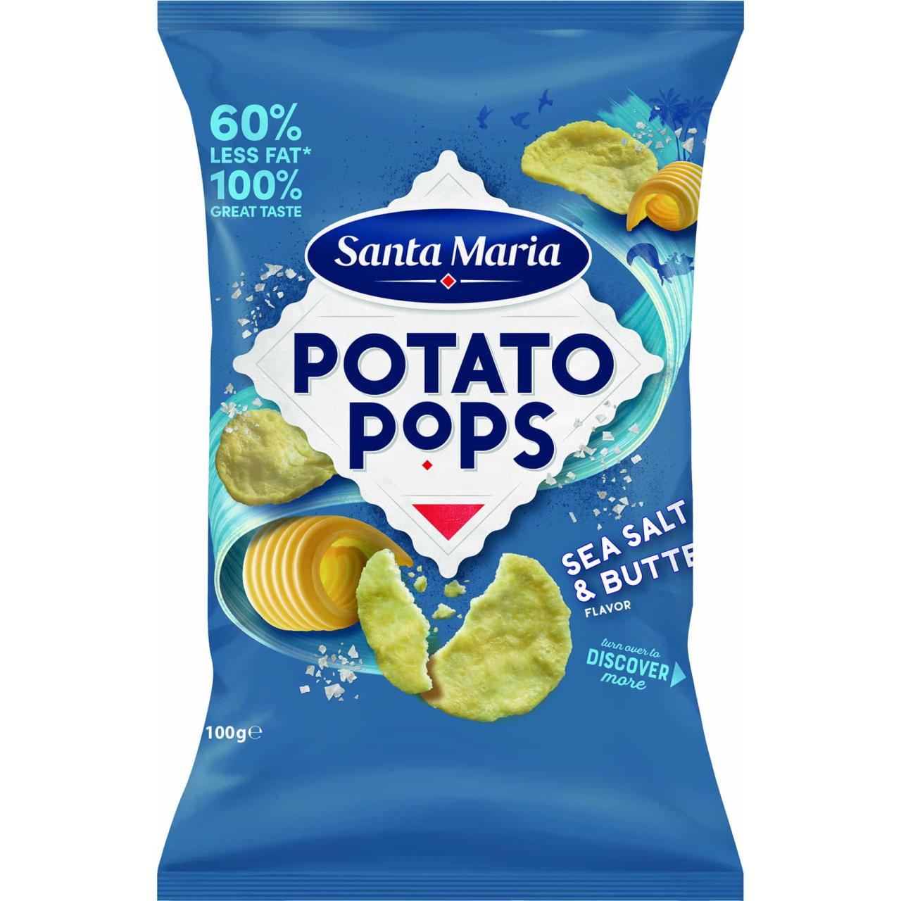 Santa Maria Potato Pops Sea Salt & Butter 100g