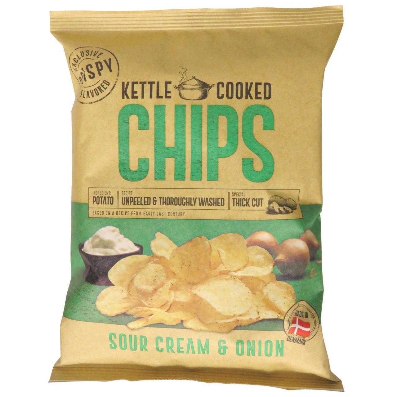 Kettle Cooked Chips Sour Cream & Onion 150g