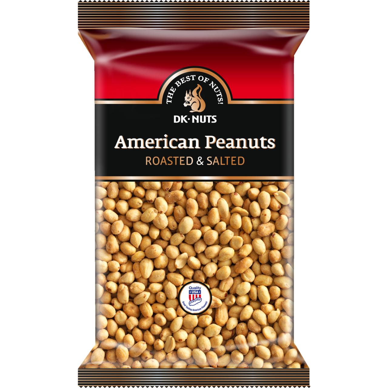 DK Nuts American Ristede & Saltede Peanuts 1000g