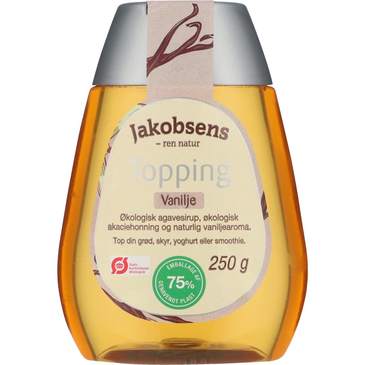 Jakobsens Topping Vanilje Øko 250g
